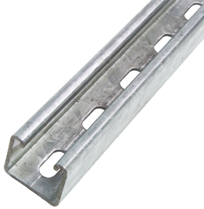 Unistrut 41 x 41 mm Galvanised Steel Strut Slotted Channel, 2 m Long
