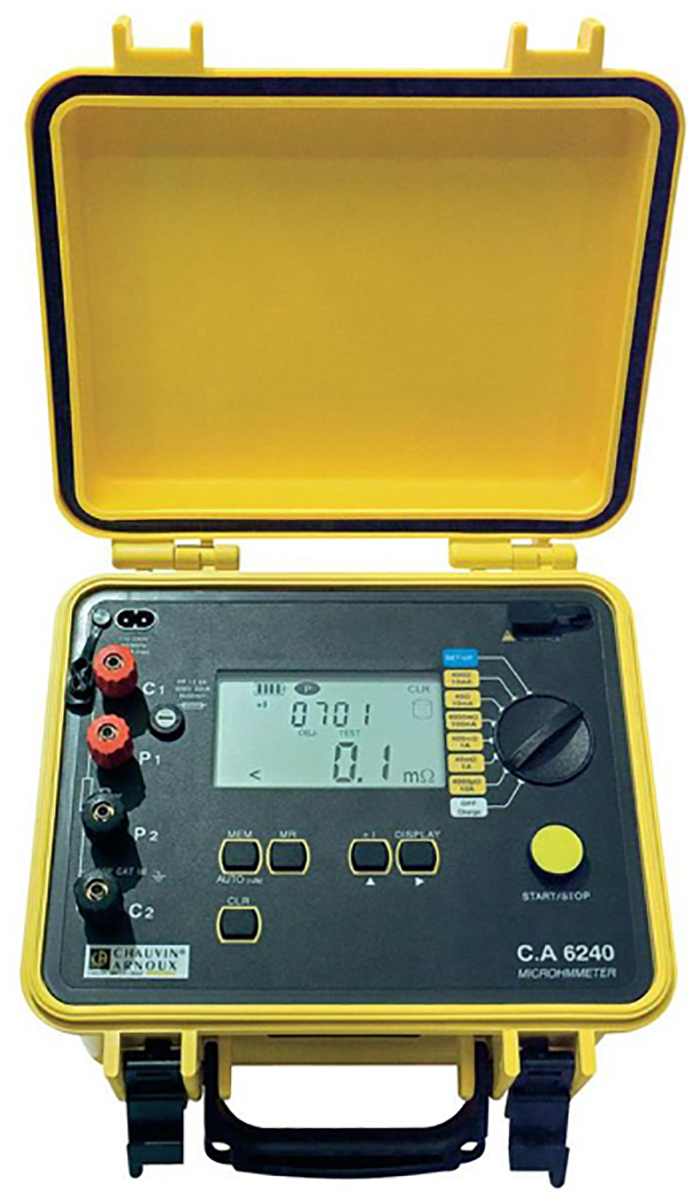 p01143200 Chauvin Arnoux CA 6240 Ohmmeter, 1 μΩ, 4 Wire, RSCAL