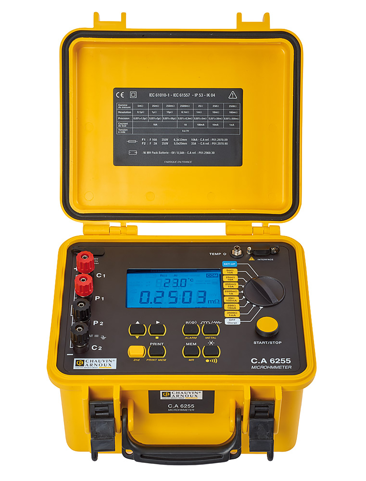 Chauvin Arnoux Handheld Ohmmeter, 100 nΩ, 4 Wire