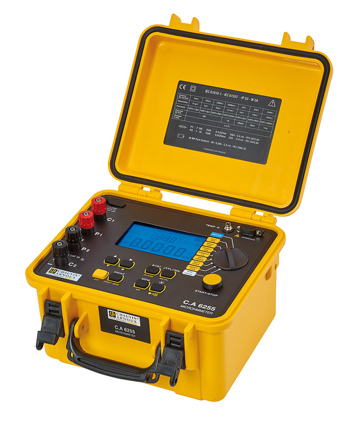 p01143221 Chauvin Arnoux Handheld Ohmmeter, 100 nΩ, 4 Wire