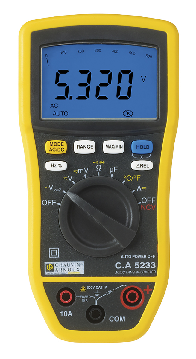 Chauvin Arnoux CA 5233 Handheld Digital Multimeter True RMS - UKAS Calibrated