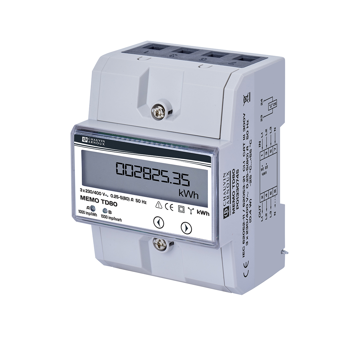 Chauvin Arnoux Energy 3 Phase LCD Energy Meter, Type Digital
