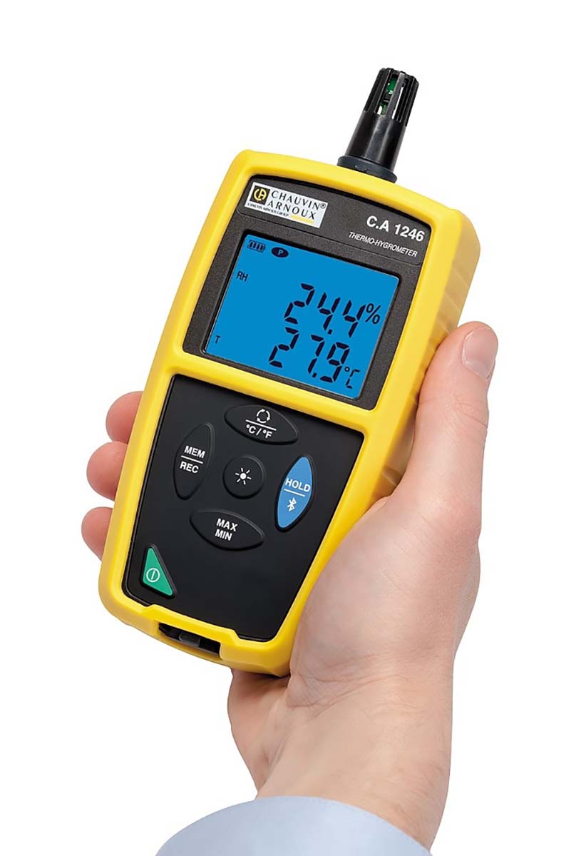 p01654246 Chauvin Arnoux CA 1246 Hygrometer 60 °C, 2% RH + 1 digit Accuracy, 60 °C Max, 98 %RH Max