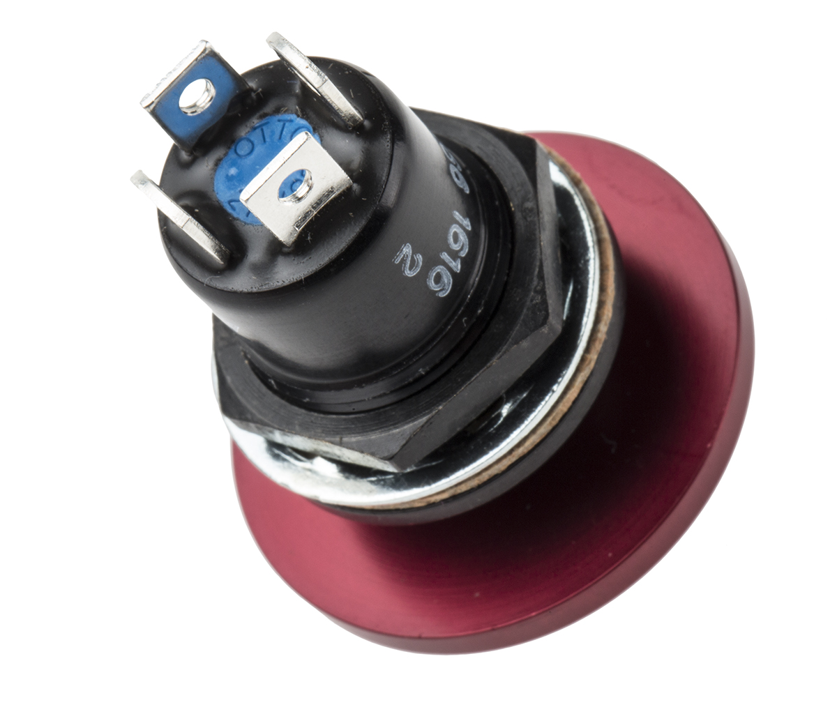 p1-90266 Otto P1 Series Push Button Switch, Momentary, Panel, SPDT, Violet LED, IP68S, 28 V dc 115 V ac