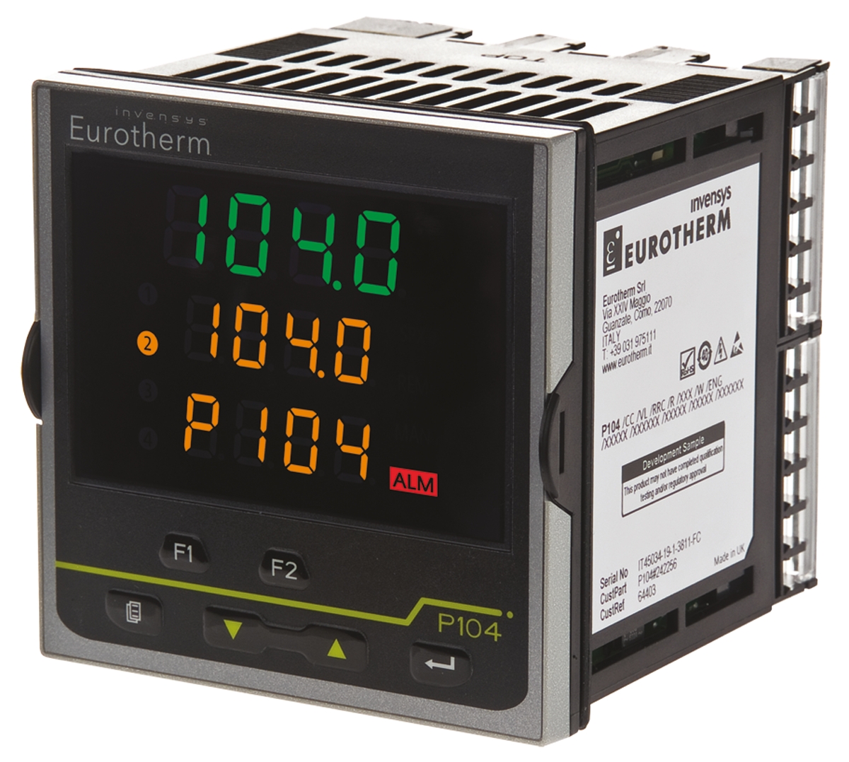 p104ccvhlrcr Eurotherm Piccolo P104 Panel PID Temperature Controller 2 Input, 2 Output Relay 264V ac On-Off