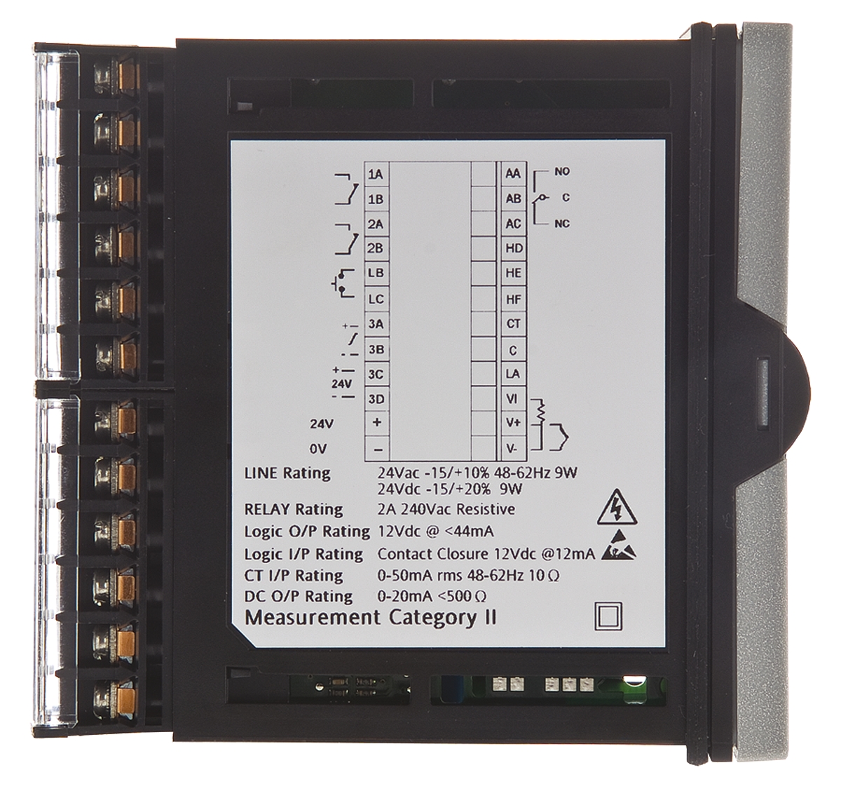 p108ccvhlrcr Eurotherm Piccolo P108 Panel PID Temperature Controller 2 Input, 2 Output Relay 264V ac On-Off