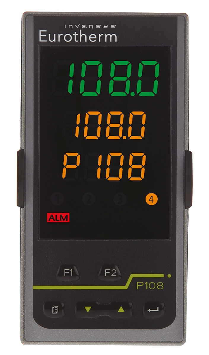 p108ccvllrcr Eurotherm Piccolo P108 Panel PID Temperature Controller 2 Input, 2 Output Relay 264V ac/dc On-Off