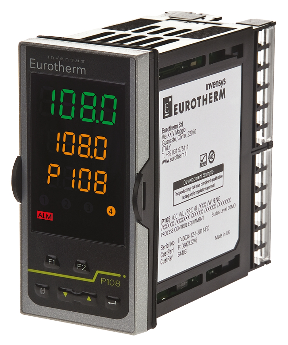 p108ccvllrcr Eurotherm Piccolo P108 Panel PID Temperature Controller 2 Input, 2 Output Relay 264V ac/dc On-Off