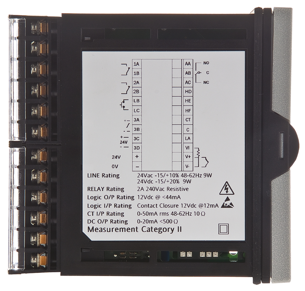 p108ccvllrcr Eurotherm Piccolo P108 Panel PID Temperature Controller 2 Input, 2 Output Relay 264V ac/dc On-Off