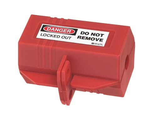 ABUS Red 4-Lock Lockout Polypropylene Plug Lockout, 9 mm