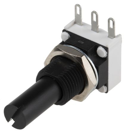 Vishay P11P 100 kΩ Rotary Potentiometer 1-Turns 1-Gang Panel Mount, P11P1F0GGSY00104KA
