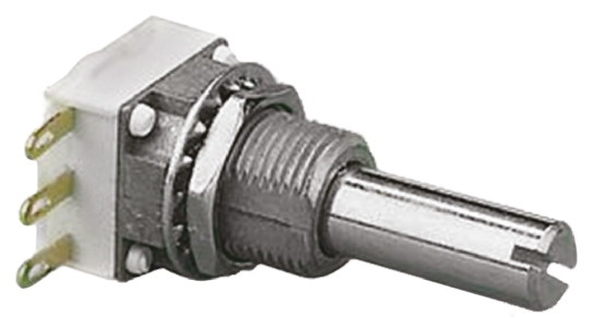 Vishay P11P 50 kΩ Rotary Potentiometer 1-Turns 1-Gang Panel Mount, P11P1F0GJSY00503KA