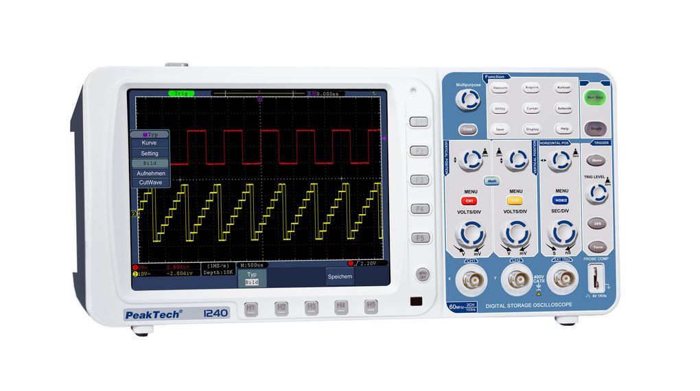 p1240 PeakTech 1200 Series, 60 MHz Bench Oscilloscope 2-Channel