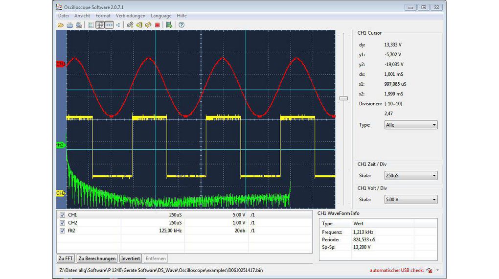 p1240 PeakTech 1200 Series, 60 MHz Bench Oscilloscope 2-Channel