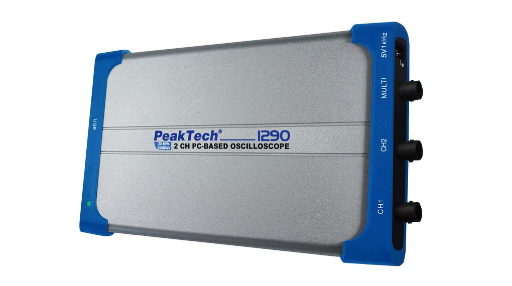 p1290 PeakTech 1200 Series, 25 MHz PC Based Oscilloscope 2-Channel