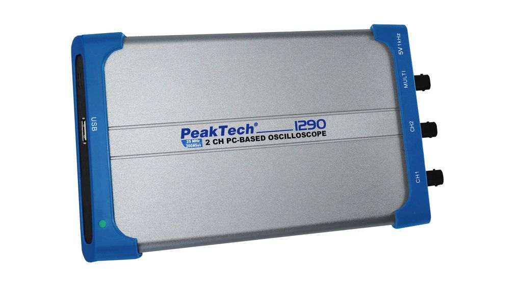 p1290 PeakTech 1200 Series, 25 MHz PC Based Oscilloscope 2-Channel