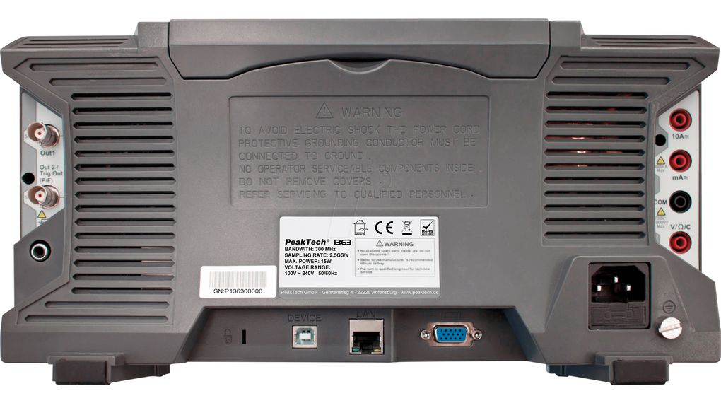 p1363 PeakTech P13 Series, 300 MHz Bench Oscilloscope 2-Channel