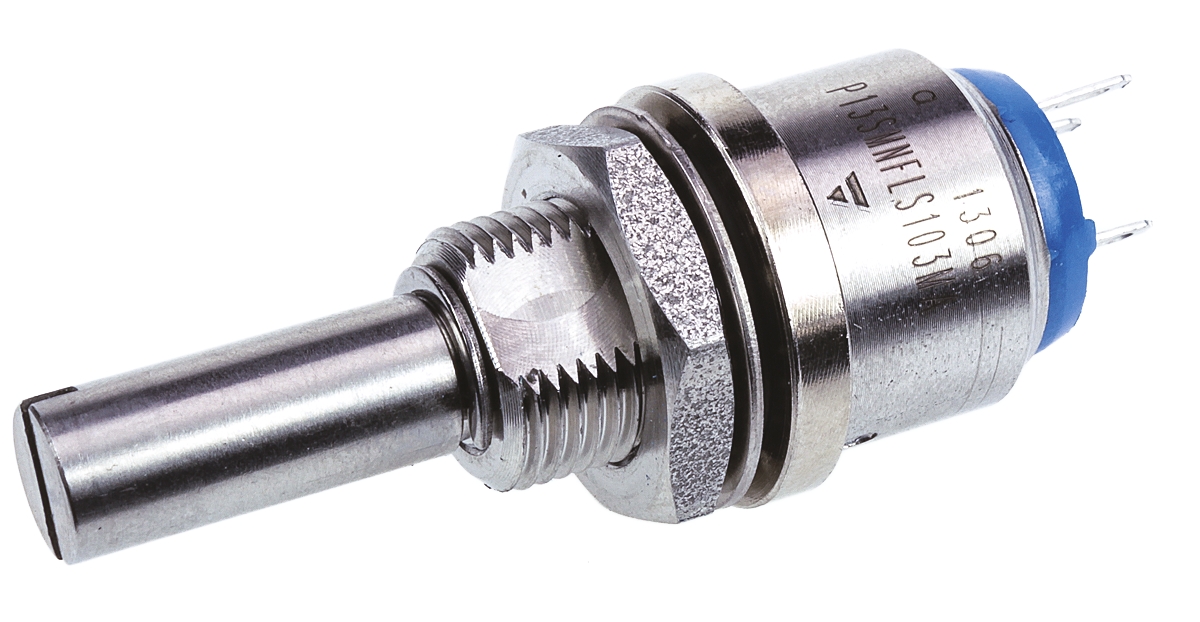 Vishay P13SM 10 kΩ Rotary Potentiometer 1-Turns 1-Gang Panel Mount