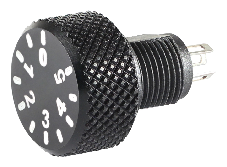 Vishay P16 10 kΩ Knob Potentiometer Potentiometer 1-Turns 1-Gang Panel Mount, P16NM103MAB15F3