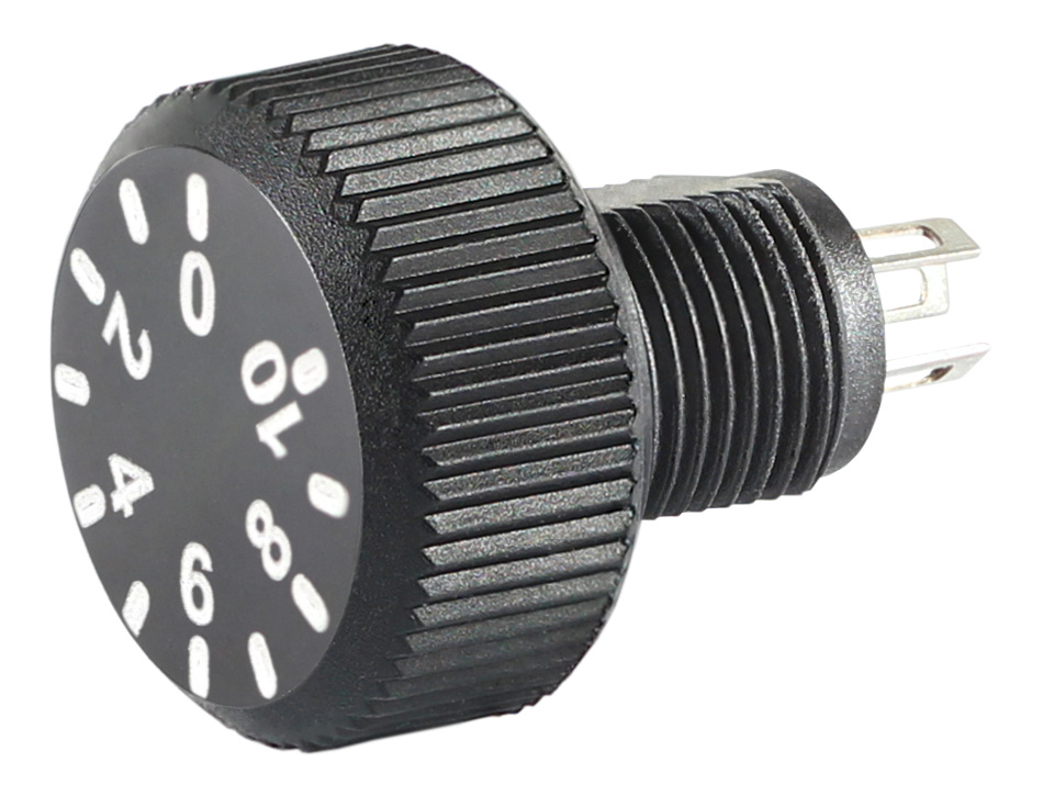 Vishay P16 10 kΩ Knob Potentiometer Potentiometer 1-Turns 1-Gang Panel Mount, P16NP103MAB15F2