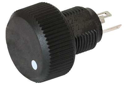 Vishay P16 2.2 kΩ Knob Potentiometer Potentiometer 1-Turns 1-Gang Panel Mount, P16NP222KAB15