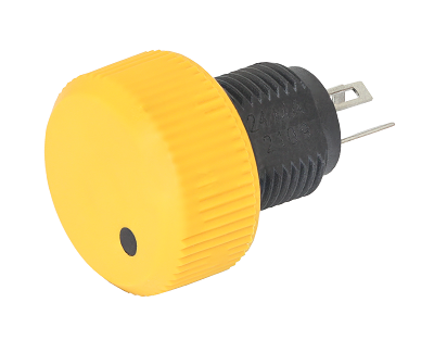 Vishay P16 2.2 kΩ Knob Potentiometer Potentiometer 1-Turns 1-Gang Panel Mount, P16YP222MAB15