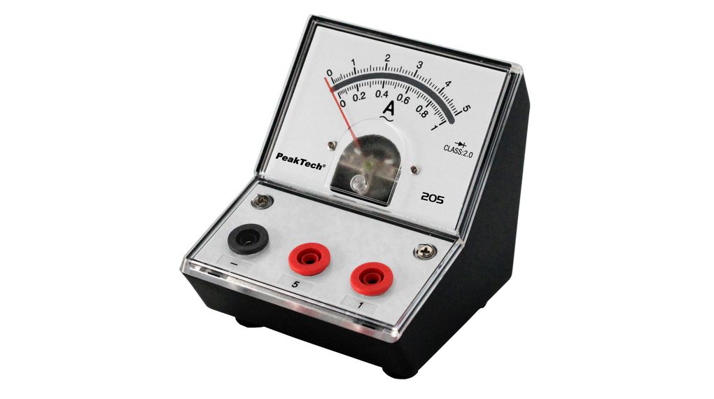 p205-09 PeakTech 205 Analogue Panel Ammeter 5 A AC, ±2.5 %