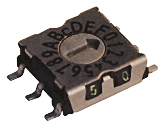 Hartmann Slotted spindle Rotary Coded DIP Switch Surface Through Hole