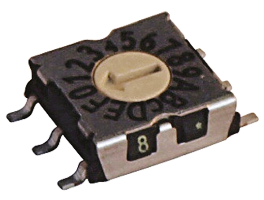 Hartmann Slotted spindle Rotary Coded DIP Switch Surface Through Hole