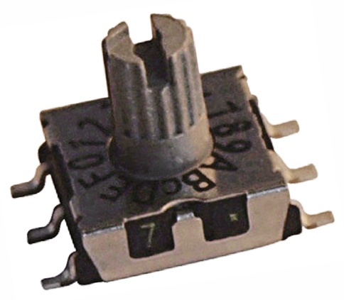 Hartmann Slotted spindle Rotary Coded DIP Switch Surface Through Hole