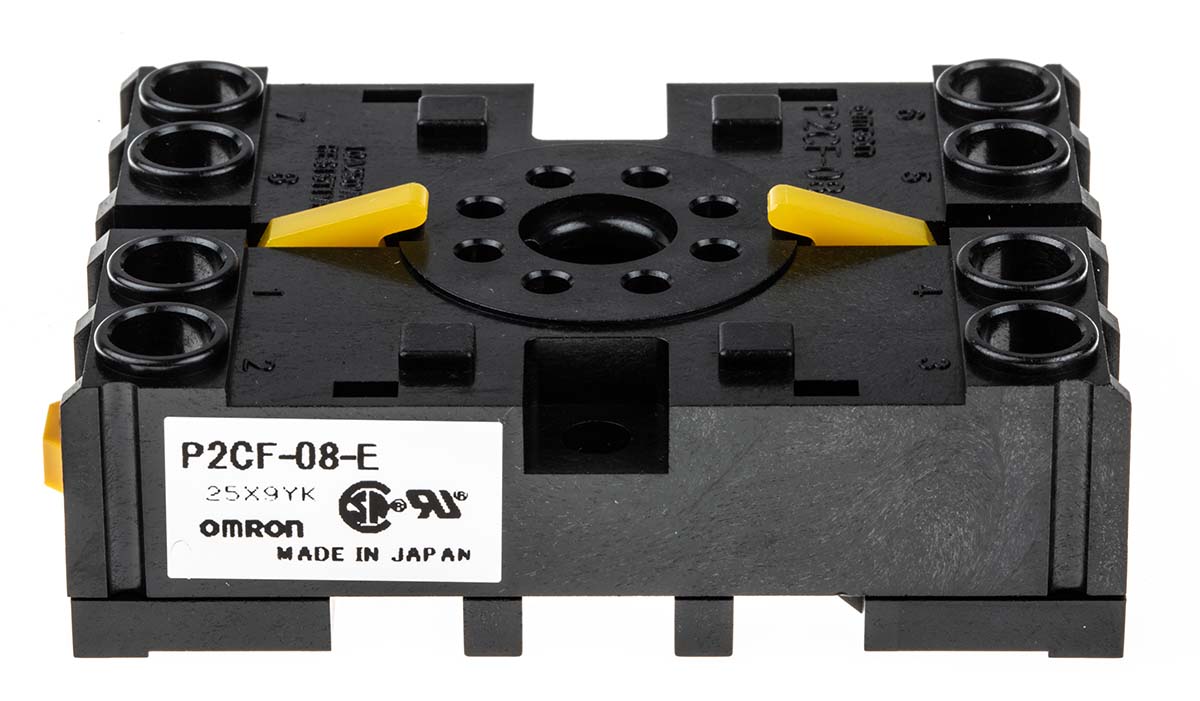 p2cf-08-e Omron Socket For Use With  H3CR-F Series, H3CR-G Series, H3CR-A Series, H3CR-H Series