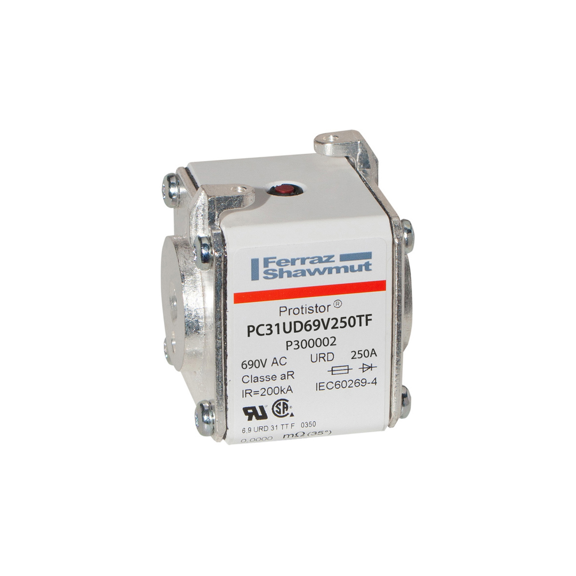 Mersen 250A size 31 FF Square Body Fuse, 700V