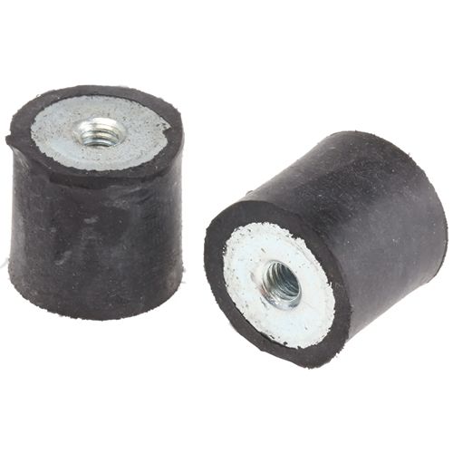 FIBET Cylindrical M8 Anti-Vibration Mount, Female Buffer Foot with 79 kg Compression Load