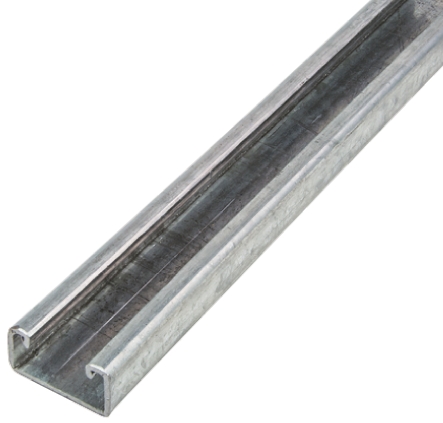 Unistrut 41 x 21 mm Galvanised Steel Strut Plain Channel, 2 m Long
