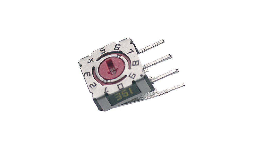 PTR HARTMANN Flush, Screwdriver Rotary Switch Through Hole PCB Pin