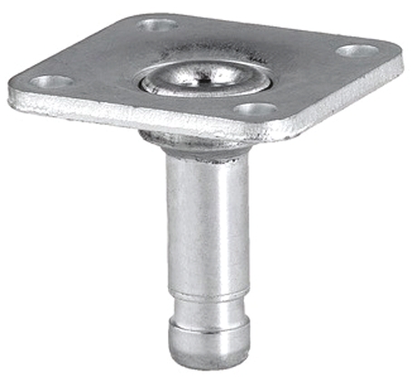 Tente Plate Fitting P41-38x38 / 8 Castor Cast Iron 38 mm