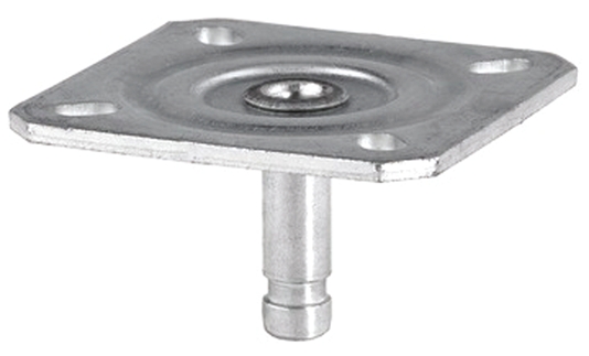 Tente Plate Fitting P41-65x65 / 11 Castor Cast Iron 65 mm