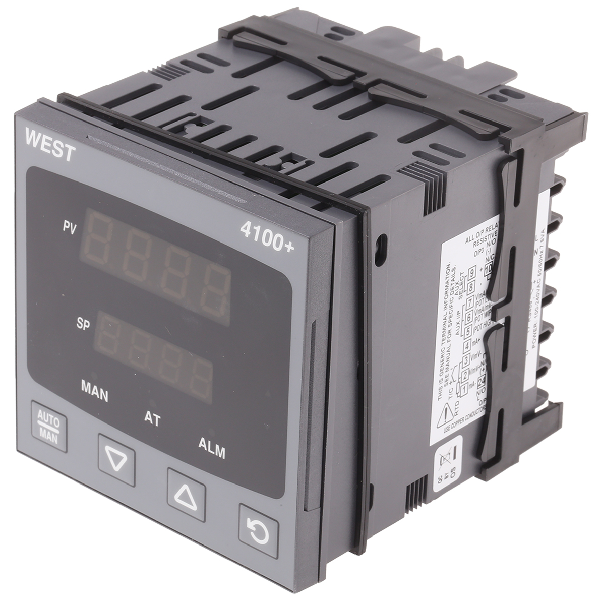 West Instruments P4100 DIN Rail PID Temperature Controller 5 Input, 1 Output Linear 264V ac On-Off