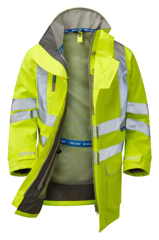p421-r-m PULSAR P421 Yellow Hi Vis Jacket, M
