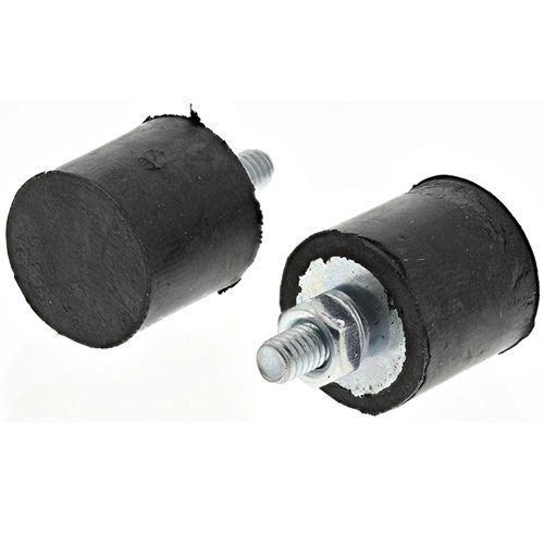 FIBET Cylindrical M10 Anti-Vibration Mount, Male Buffer Foot with 83 kg Compression Load
