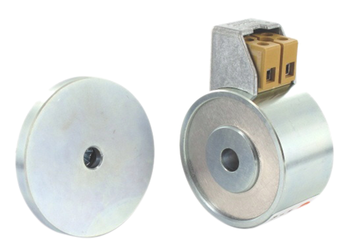Mecalectro Disc Magnet 48 mm Threaded Hole, 50 daN Pull 48 mm