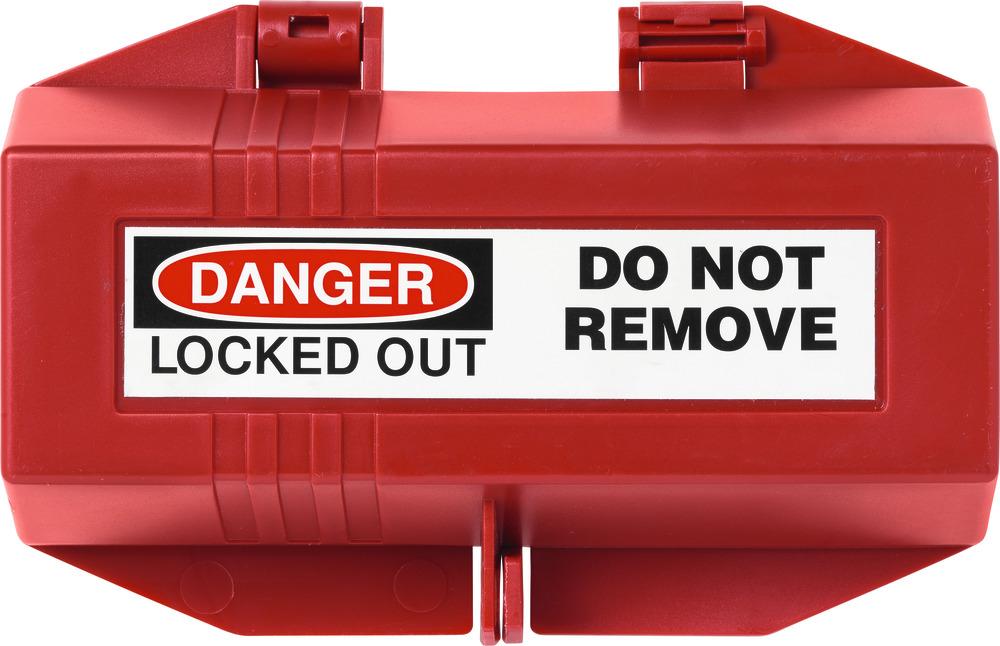 ABUS Red 1-Lock Lockout Polypropylene Industrial Plug Lock Out, 9 mm