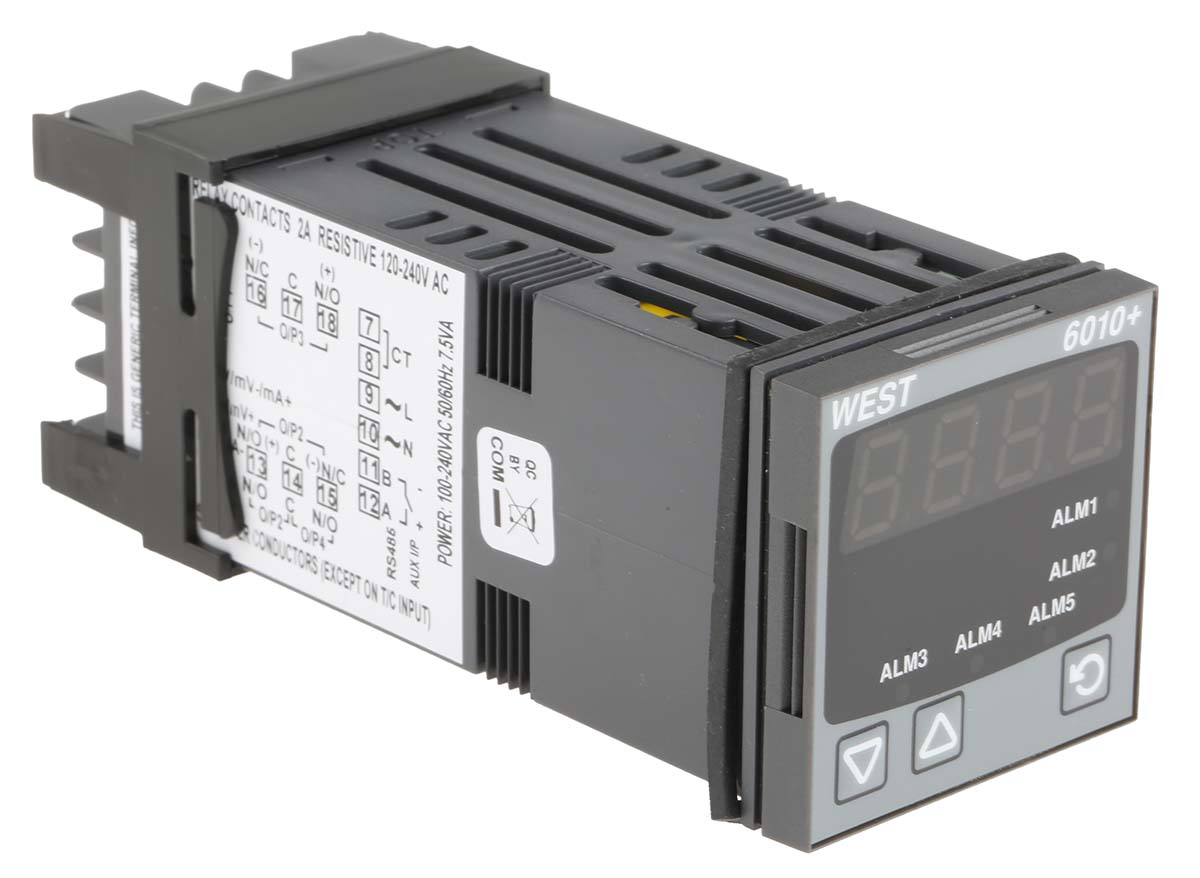 p6010-2110-000 West Instruments 6010 LED Digital Panel Multifunction Meter for RTD Temperature Prob, Temperature,  45 mm  x 45 mm
