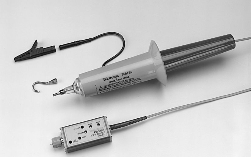 Tektronix P600 Series P6015A Oscilloscope Probe, Voltage Type, 75 MHz, 1000:1, BNC Connector