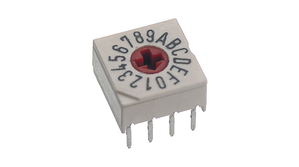 PTR HARTMANN Flush, Screwdriver Rotary Switch Surface Mount PCB Pin