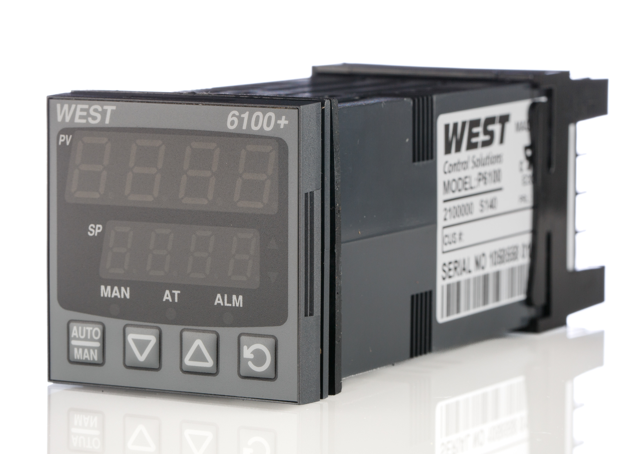 West Instruments P6100 DIN Rail PID Temperature Controller, 1 Output Relay 65V ac/dc On-Off