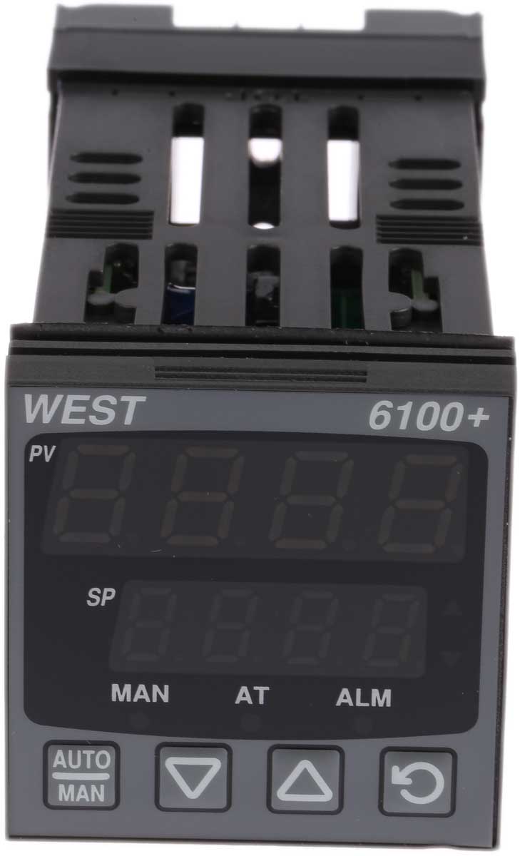 West Instruments P6100 Panel, DIN Rail PID Temperature Controller, 1 Output SSR 48V ac/dc On-Off