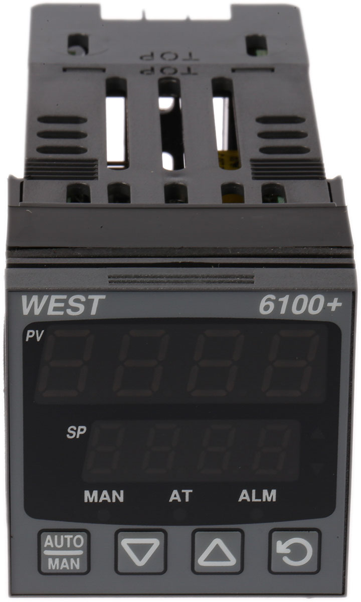 West Instruments P6100 DIN Rail PID Temperature Controller 1 Input, 1 Output Linear 240V ac On-Off