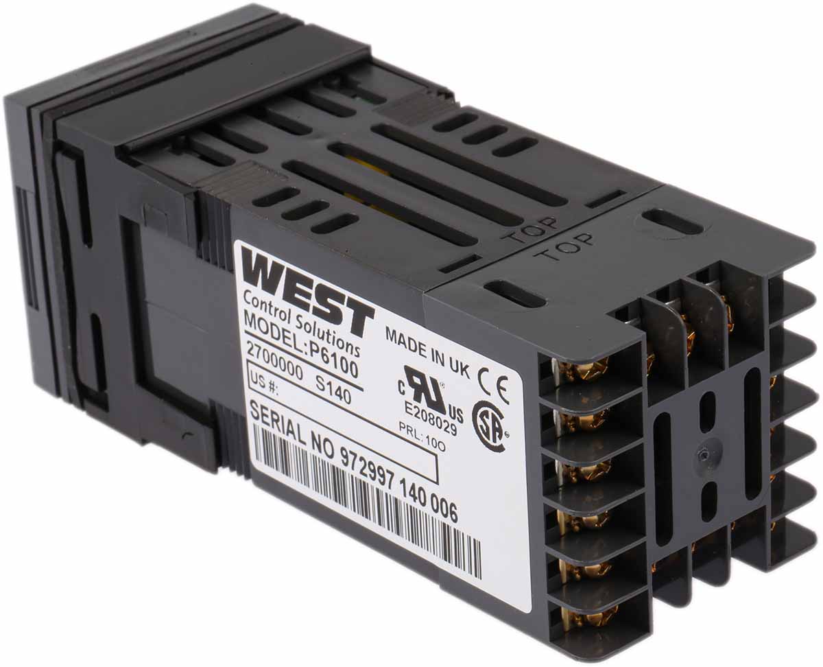 p6100-2700-00-0 West Instruments P6100 DIN Rail PID Temperature Controller 1 Input, 1 Output Linear 240V ac On-Off