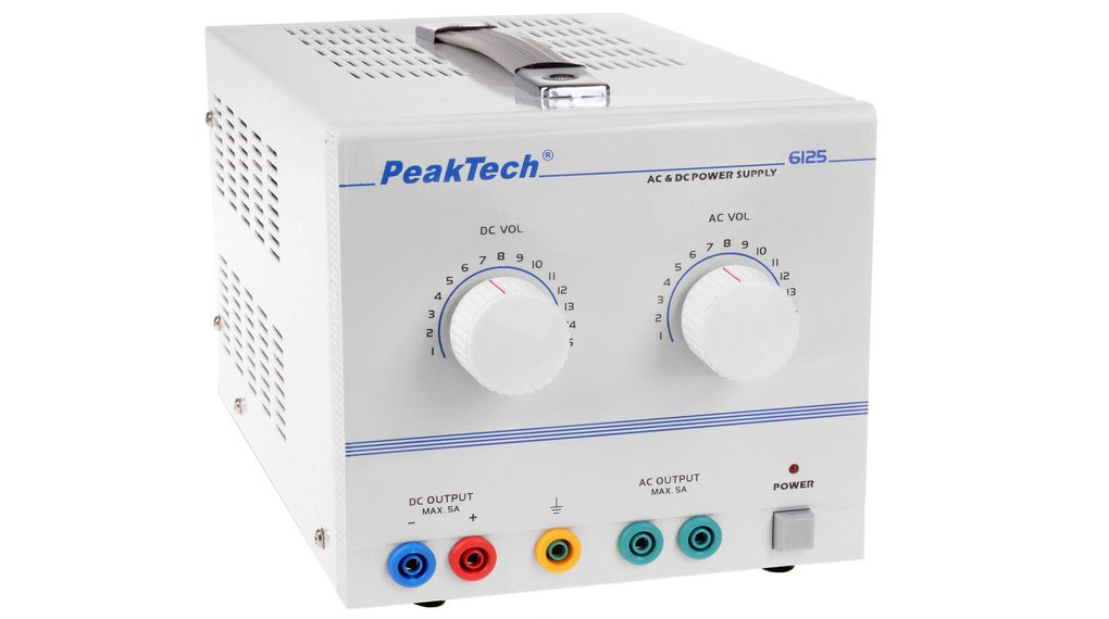 PeakTech Laboratory Power Supply 1 V to  15V, 75 W, 5 A Max